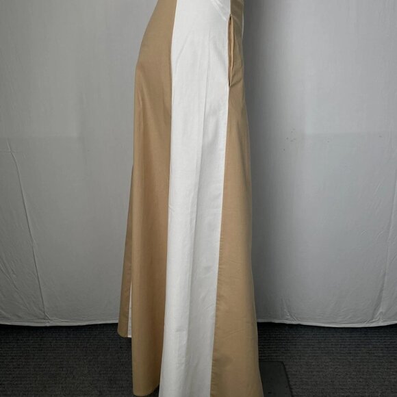 Adriana Degreas Solid Giardino High-Waist Maxi Skirt Off-White Beige Size S - Picture 5 of 8